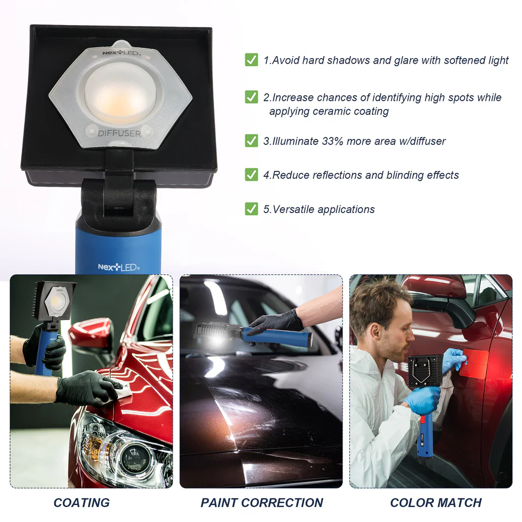 NextLED Professional Ceramic Coating Application Light with Diffuser - Image 3