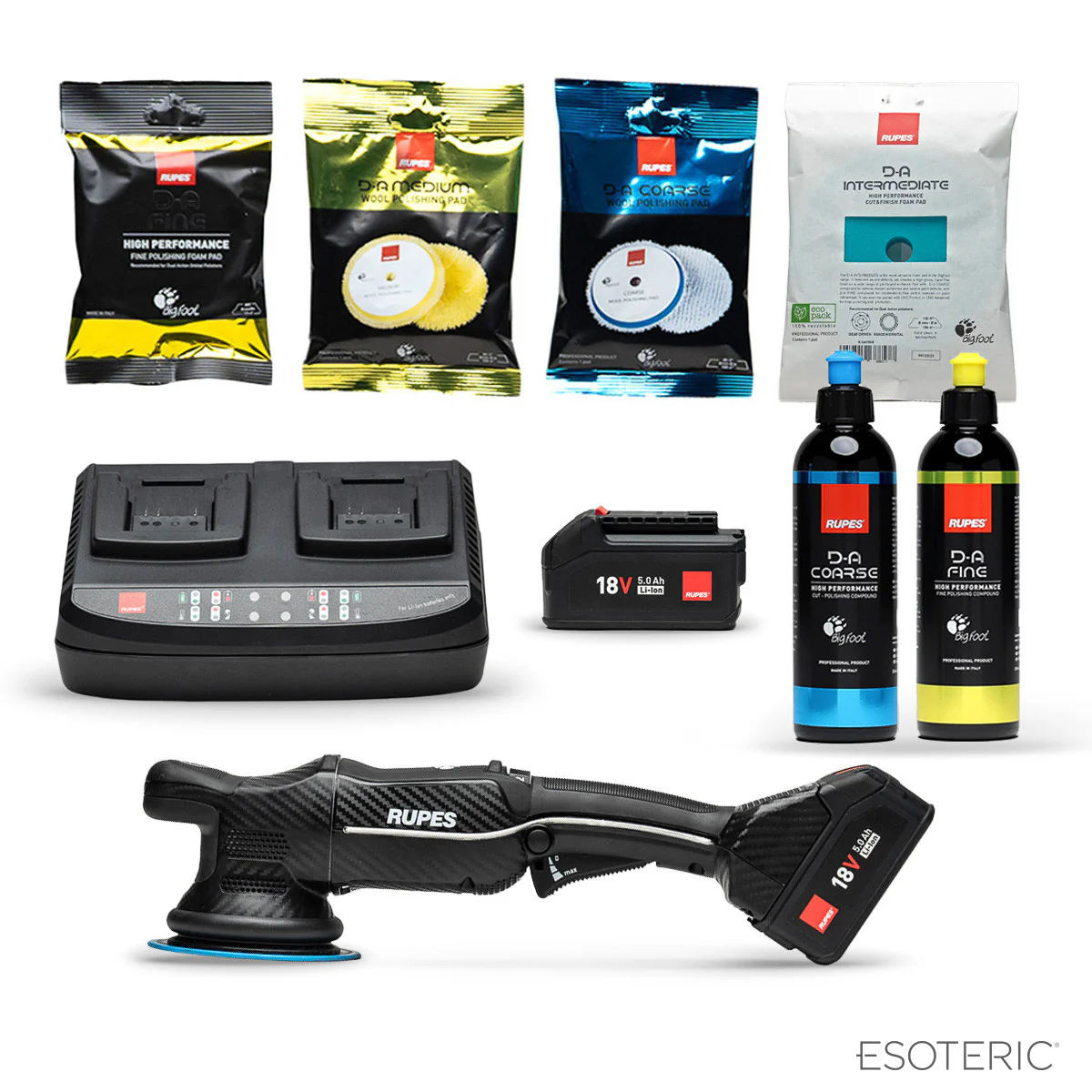 RUPES HLR15 Bigfoot iBrid Battery Powered Random Orbital Polisher Kit - Image 10