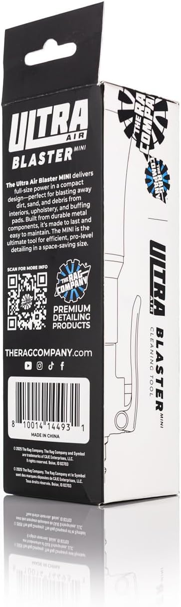 The Rag Company Ultra Air Blaster Mini Compressed Air Cleaning Tool for Interior Detailing - Image 6